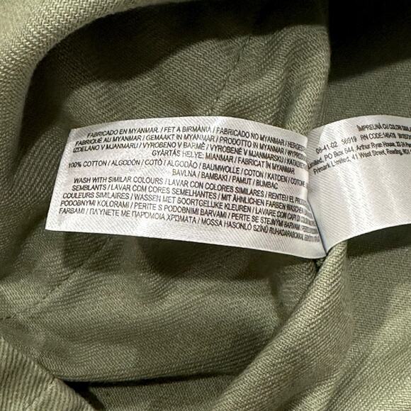 Primark Chore Jacket Women's Large 10-12 Green Utility Military Barn Button Down - Picture 4 of 6